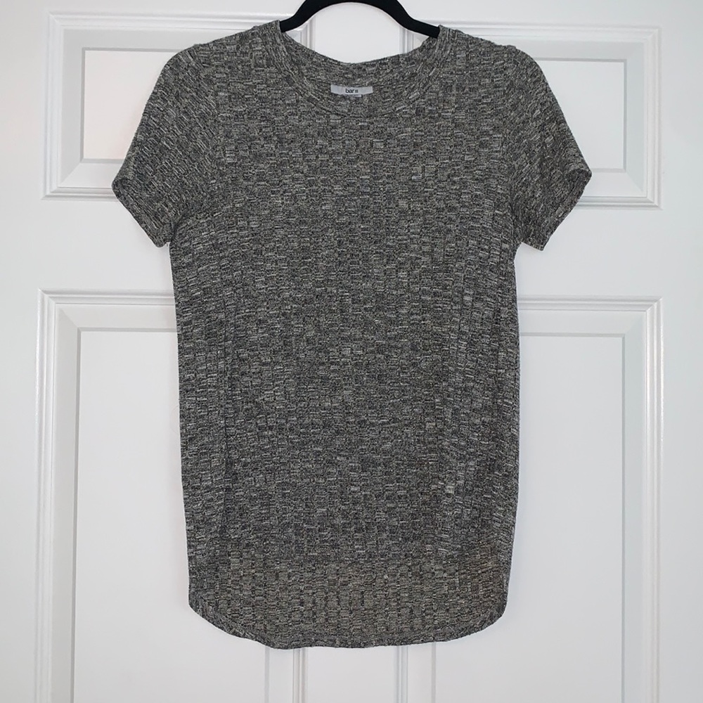 Bar III Knit Blouse - grey and gold undertone - Size XSMALL